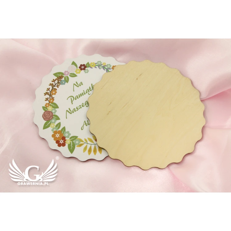Wedding Souvenir - Thank You for Guests - Wooden Circles - UV Print