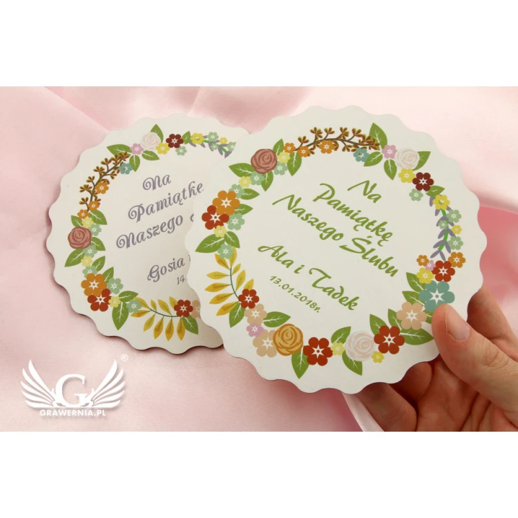 Wedding Souvenir - Thank You for Guests - Wooden Circles - UV Print
