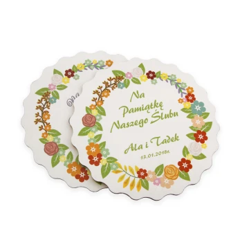 Wedding Souvenir - Thank You for Guests - Wooden Circles - UV Print