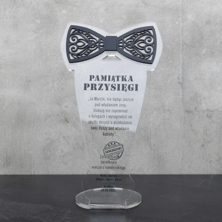 Bachelor Party Souvenir - Bow Tie - model DTA084 - height 22 cm