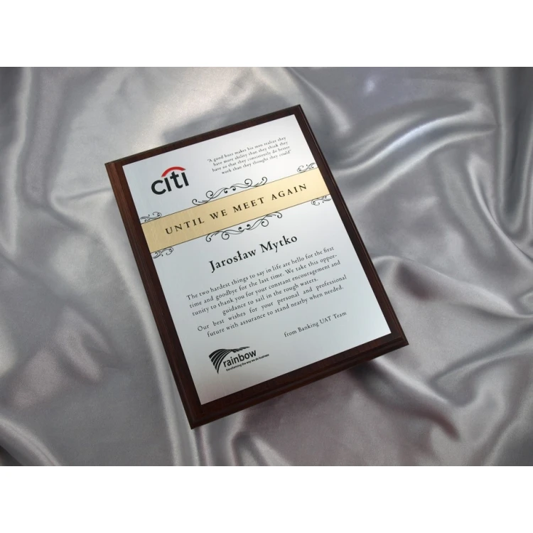 COMMEMORATIVE DIPLOMA FOR BUSINESS MEETING Silver-Gold