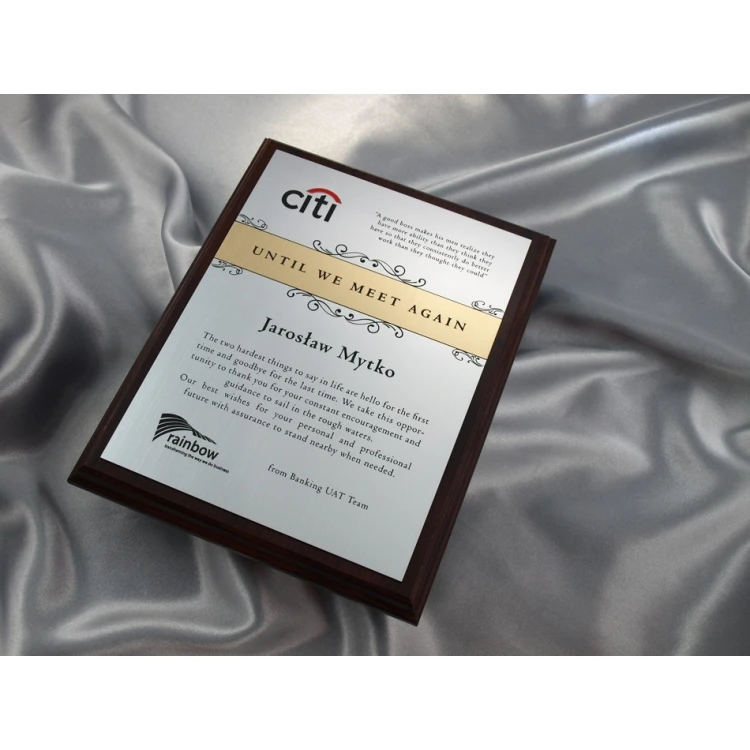 COMMEMORATIVE DIPLOMA FOR BUSINESS MEETING Silver-Gold