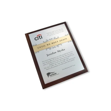 COMMEMORATIVE DIPLOMA FOR BUSINESS MEETING Silver-Gold