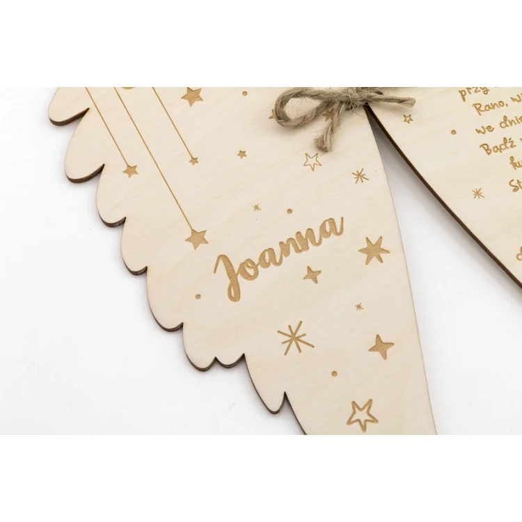 Commemorative Communion Set - Wings, Greeting Card, Wooden Box - KOM012