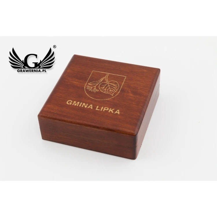 Engraved Medal in Wooden Case - Diameter 70mm - MGR089