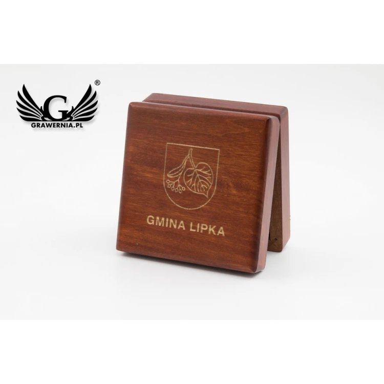 Engraved Medal in Wooden Case - Diameter 70mm - MGR089