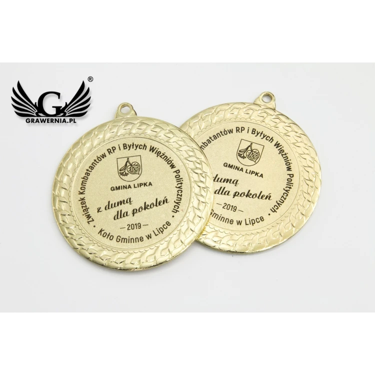 Engraved Medal in Wooden Case - Diameter 70mm - MGR089