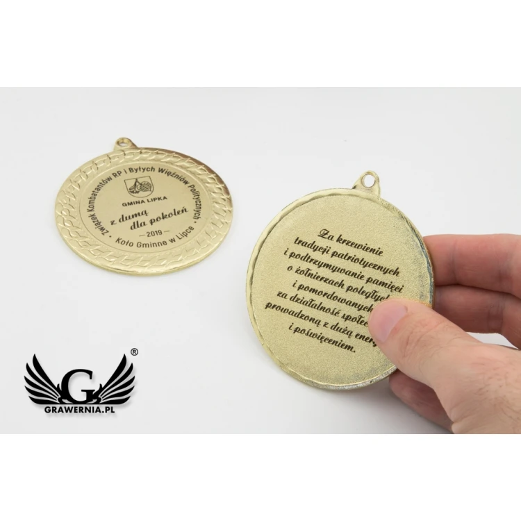 Engraved Medal in Wooden Case - Diameter 70mm - MGR089