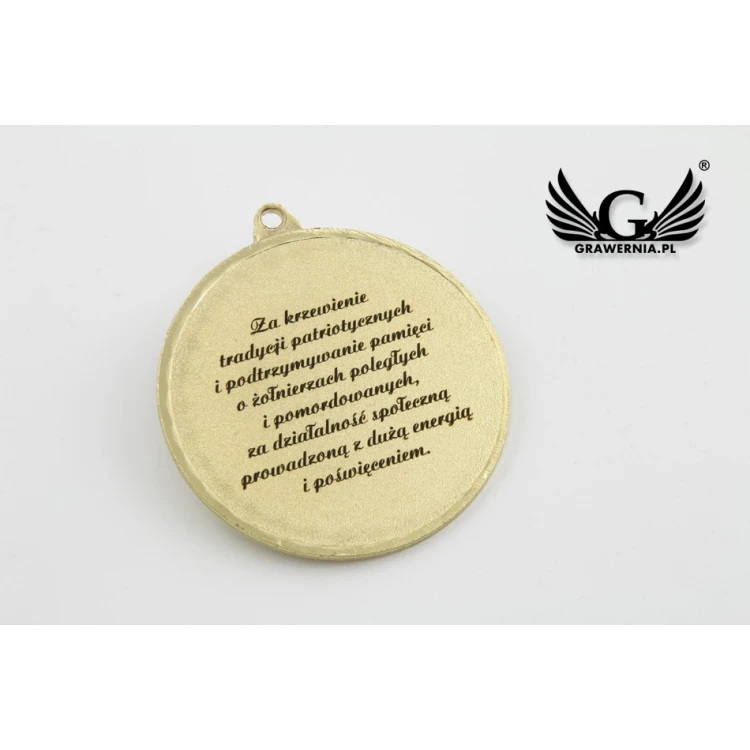 Engraved Medal in Wooden Case - Diameter 70mm - MGR089