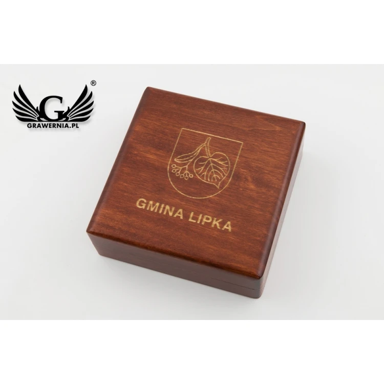 Engraved Medal in Wooden Case - Diameter 70mm - MGR089