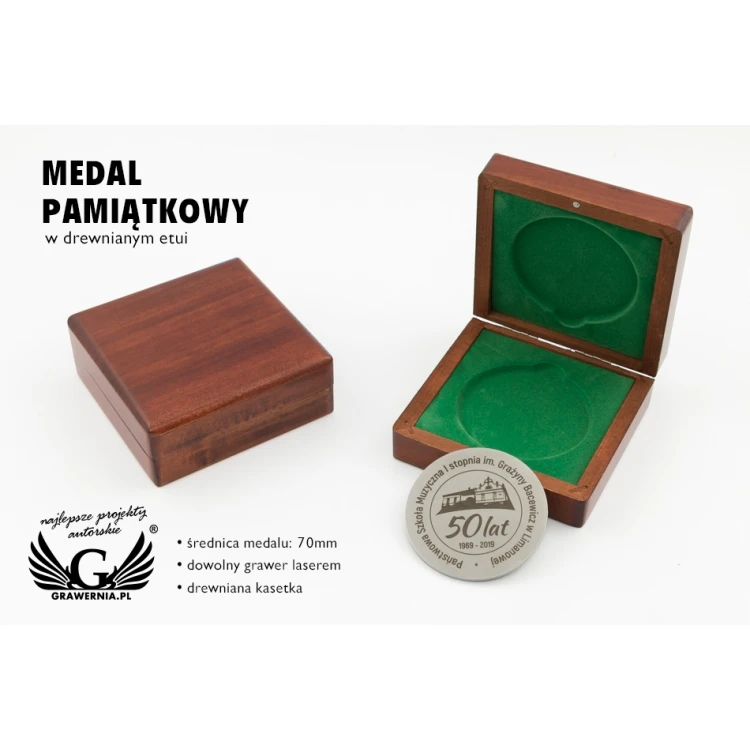 Commemorative Medal in Wooden Case - Diameter 70mm - MGR081