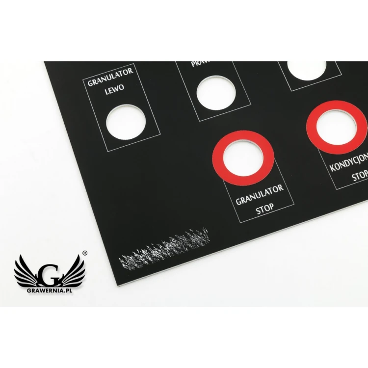 Front Panel for Machines and Devices - Black - Thickness: 1.6mm