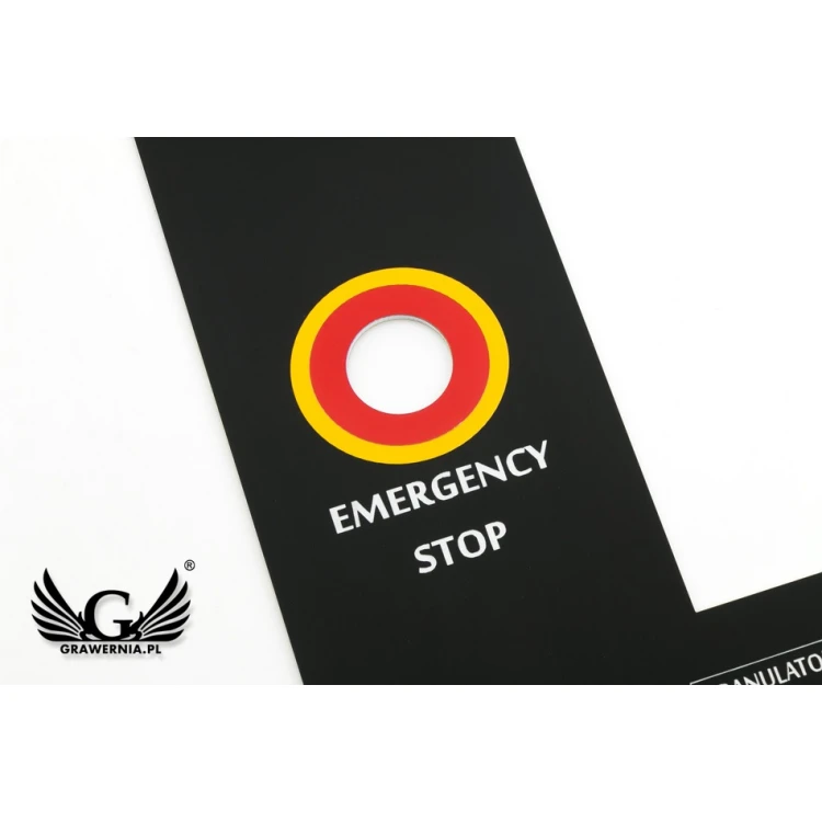 Front Panel for Machines and Devices - Black - Thickness: 1.6mm
