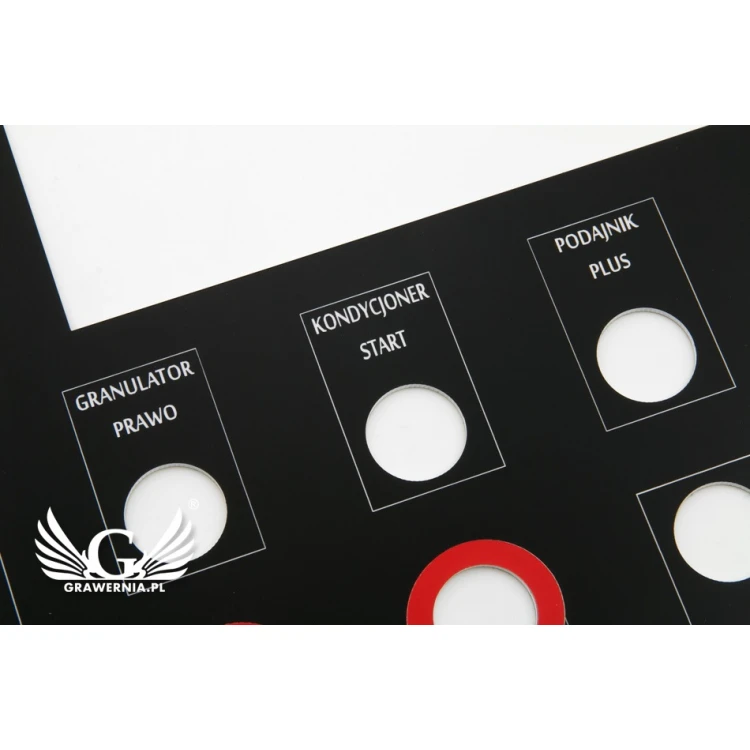 Front Panel for Machines and Devices - Black - Thickness: 1.6mm