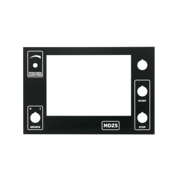 Front Panel for Machines and Devices - Black - Thickness: 3mm - PCZ023