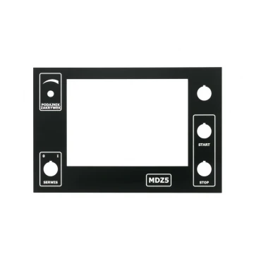 Front Panel for Machines and Devices - Black - Thickness: 3mm - PCZ023