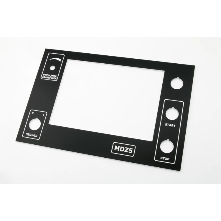 Front Panel for Machines and Devices - Black - Thickness: 3mm - PCZ023