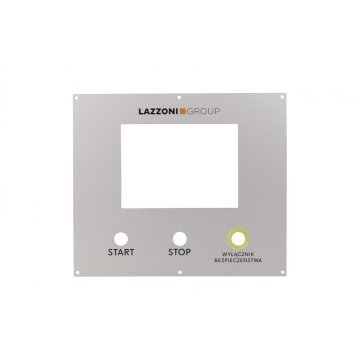 Front Panel for Machines - Anodized Silver Aluminum - Thickness: 2mm - PCZ025