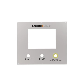 Front Panel for Machines - Anodized Silver Aluminum - Thickness: 2mm - PCZ025