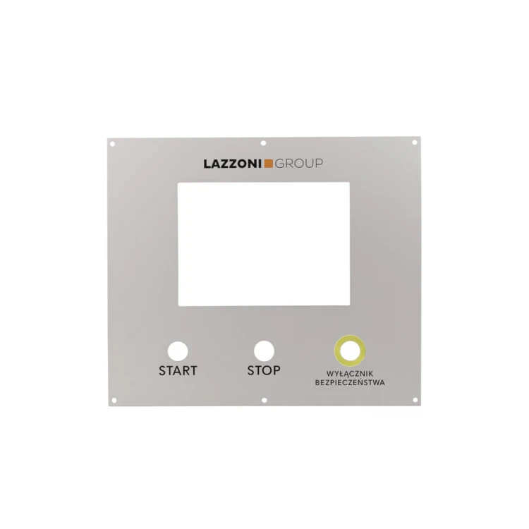 Front Panel for Machines - Anodized Silver Aluminum - Thickness: 2mm - PCZ025