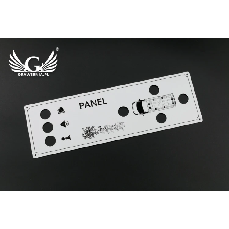 Engraved Aluply Aluminium Front Panel - Size 190x60mm - PCZ021