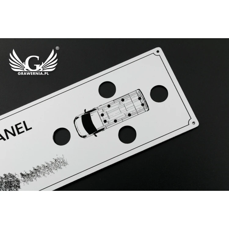 Engraved Aluply Aluminium Front Panel - Size 190x60mm - PCZ021