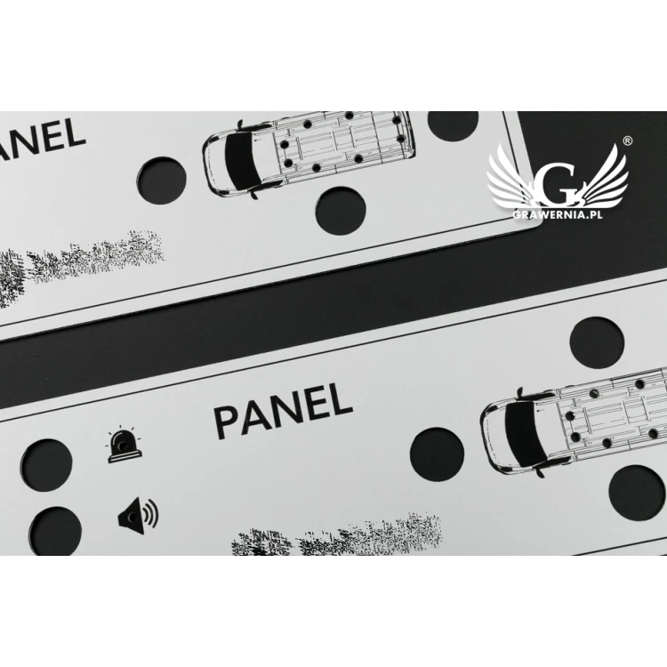 Engraved Aluply Aluminium Front Panel - Size 190x60mm - PCZ021