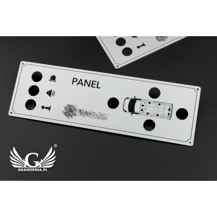 Engraved Aluply Aluminium Front Panel - Size 190x60mm - PCZ021