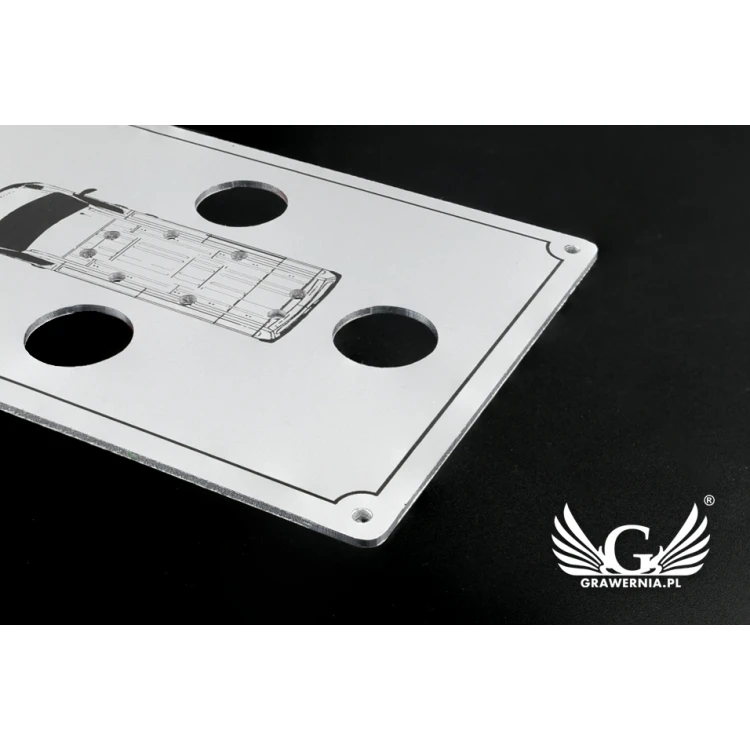 Engraved Aluply Aluminium Front Panel - Size 190x60mm - PCZ021