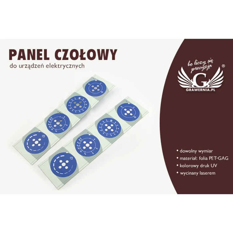 Front Panel of 102x418mm Dimensions - UV Color Print