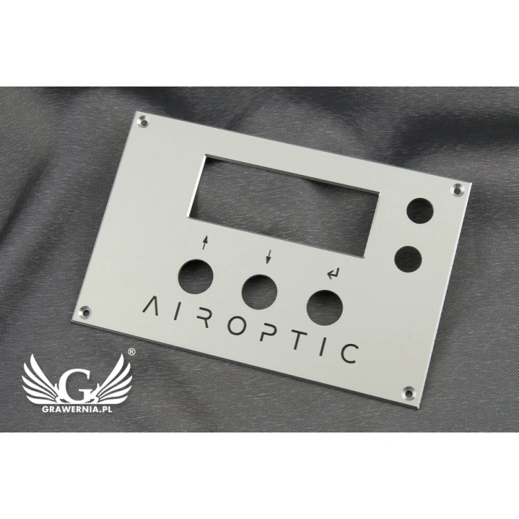 Anodized Aluminum Front Panel, dimensions 100x160mm - thickness 2mm