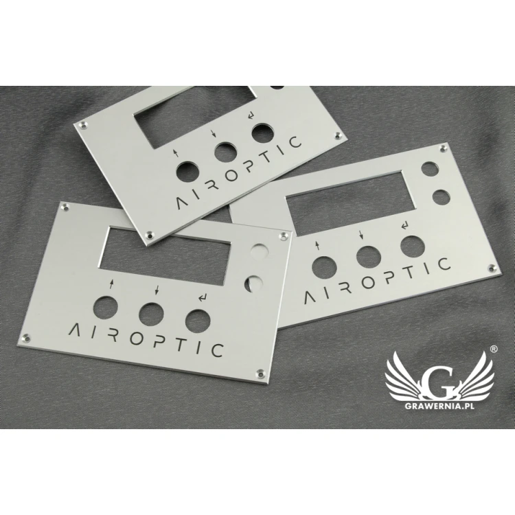 Anodized Aluminum Front Panel, dimensions 100x160mm - thickness 2mm