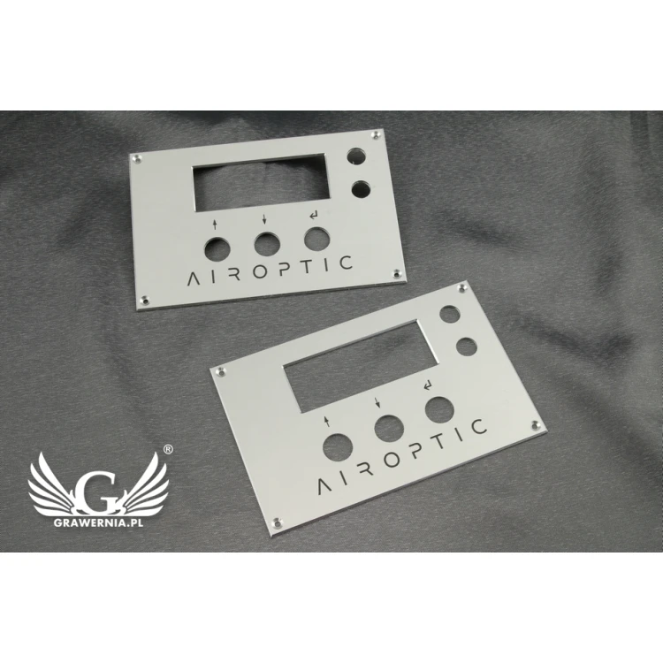 Anodized Aluminum Front Panel, dimensions 100x160mm - thickness 2mm
