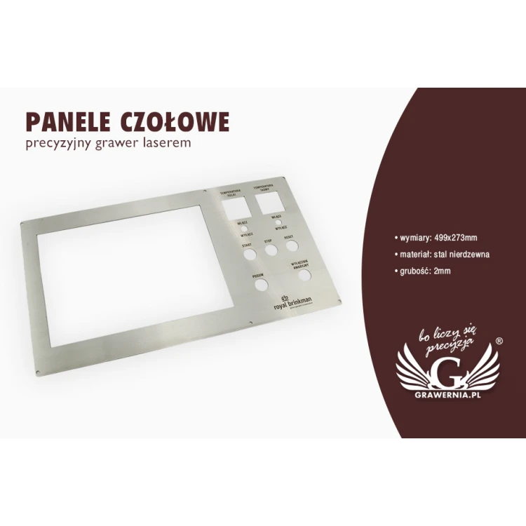 Steel Panel with dimensions 499x273mm - thickness: 2mm