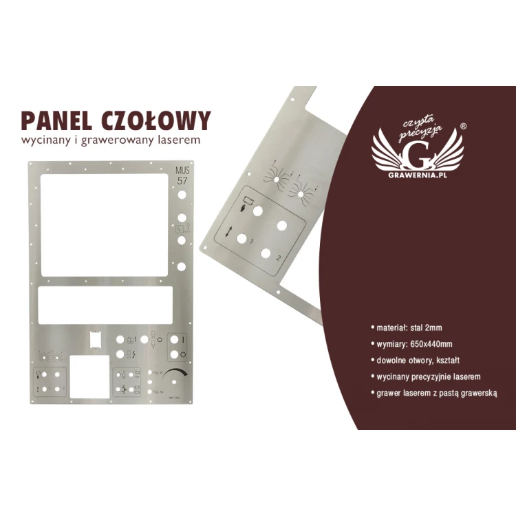 Steel Panel with dimensions 650x440mm - thickness: 2mm - PCZ019