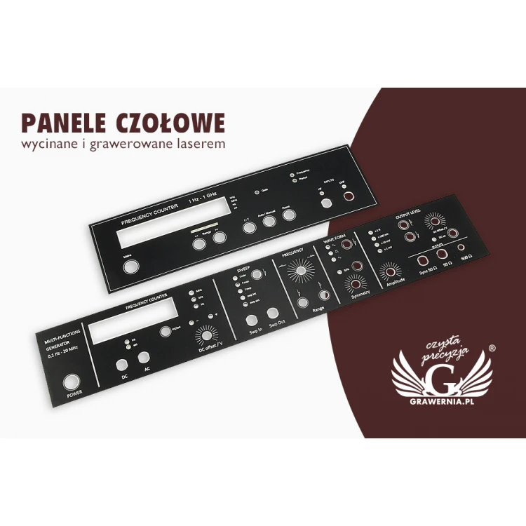FRONT PANELS FOR MACHINES AND DEVICES - BLACK - thickness: 1.6mm