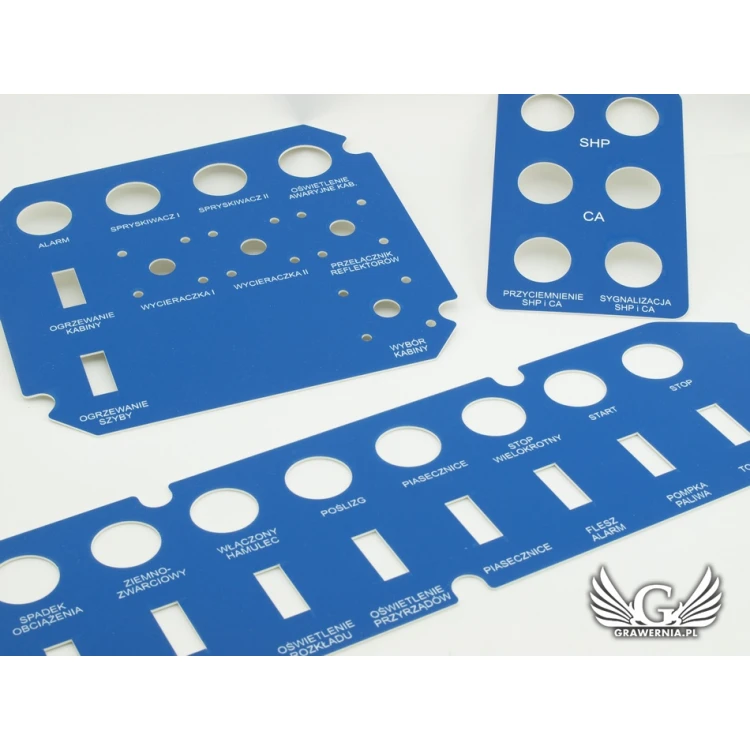 Front Panels for Machines and Devices - BLUE - thickness: 1.6mm