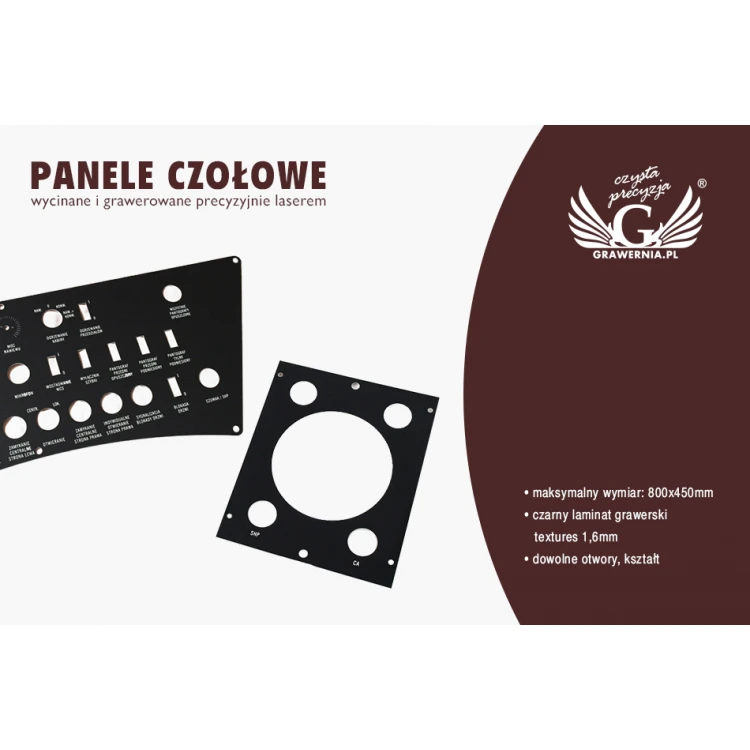 Front Panels for Machines and Devices - BLACK TEXTURES 2 - thickness: 1.6mm