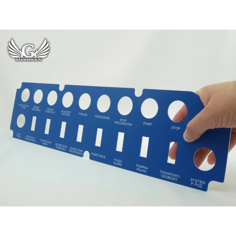 Front Panels for Machines and Devices - BLUE - thickness: 1.6mm