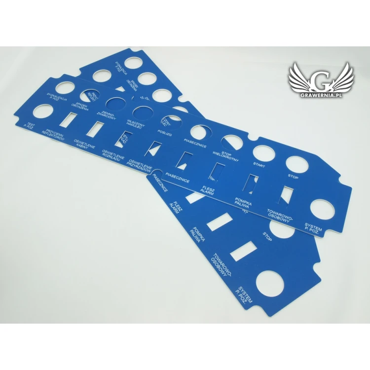 Front Panels for Machines and Devices - BLUE - thickness: 1.6mm