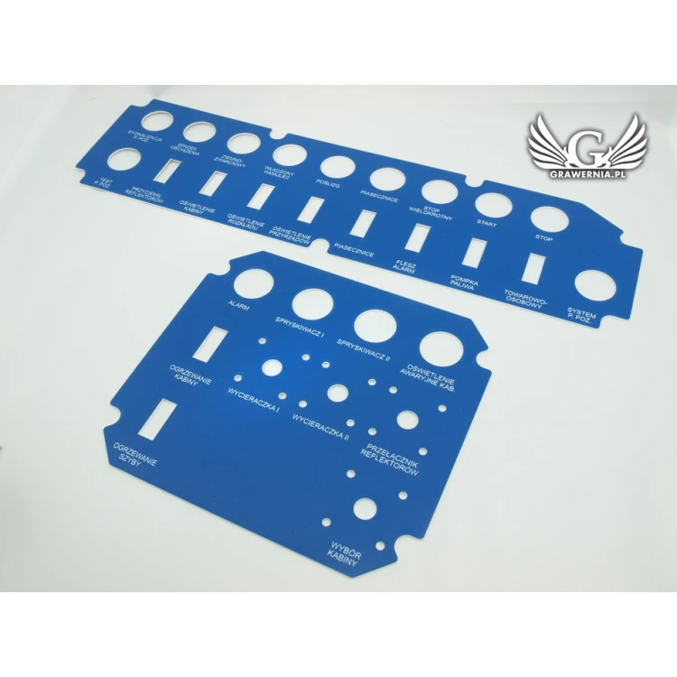 Front Panels for Machines and Devices - BLUE - thickness: 1.6mm