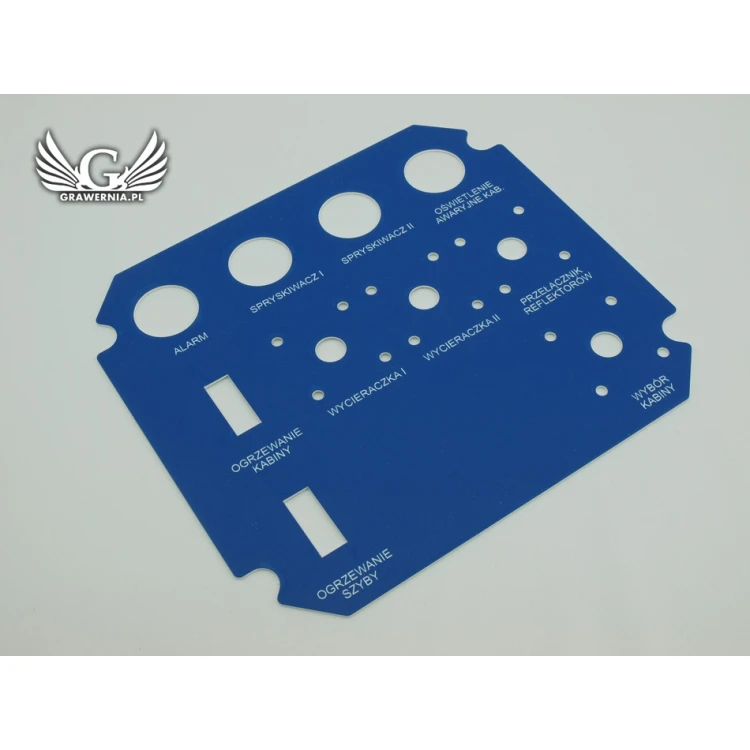 Front Panels for Machines and Devices - BLUE - thickness: 1.6mm