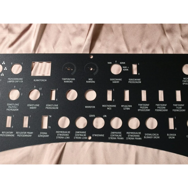 Front Panels for Machines and Devices - BLACK TEXTURES 2 - thickness: 1.6mm