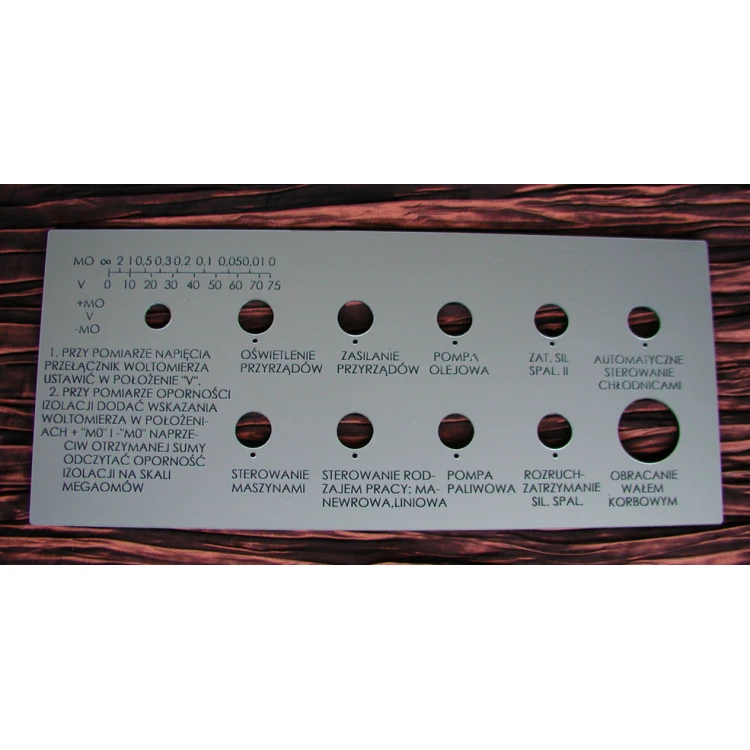 Front Panels for Machines and Devices - Thickness: 3.2mm
