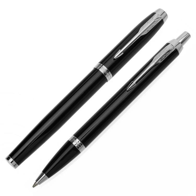 Parker IM Black GT set - fountain pen + ballpoint pen with case - PAR252