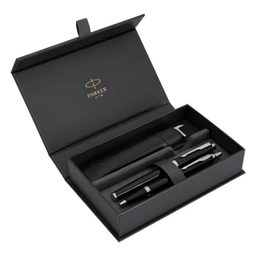 Parker IM Black GT set - fountain pen + ballpoint pen with case - PAR252