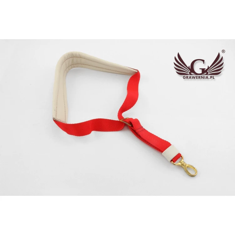 SAXOPHONE STRAP white-red - model: Hammond - Comfort version - PDS11