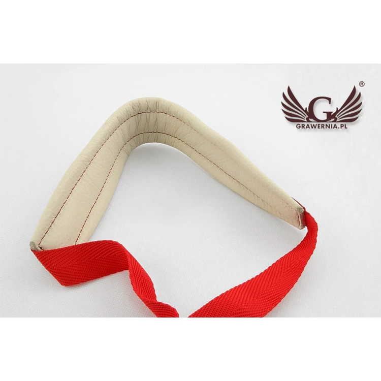 SAXOPHONE STRAP white-red - model: Hammond - Comfort version - PDS11