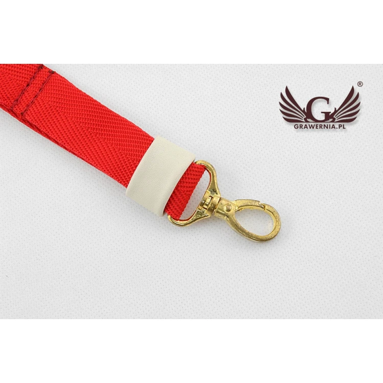 SAXOPHONE STRAP white-red - model: Hammond - Comfort version - PDS11