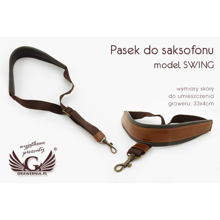 SAXOPHONE STRAP brown - model: Swing - Comfort version - PDS7
